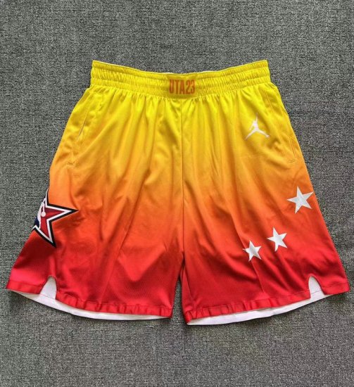 2023 NBA All star game shorts yellow